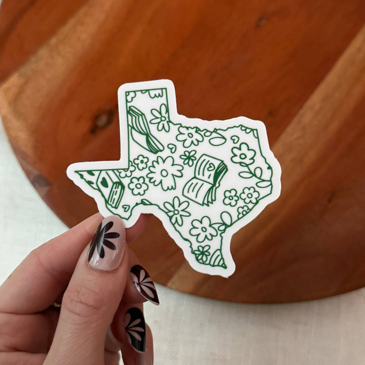 Texas Bookish Pattern Sticker