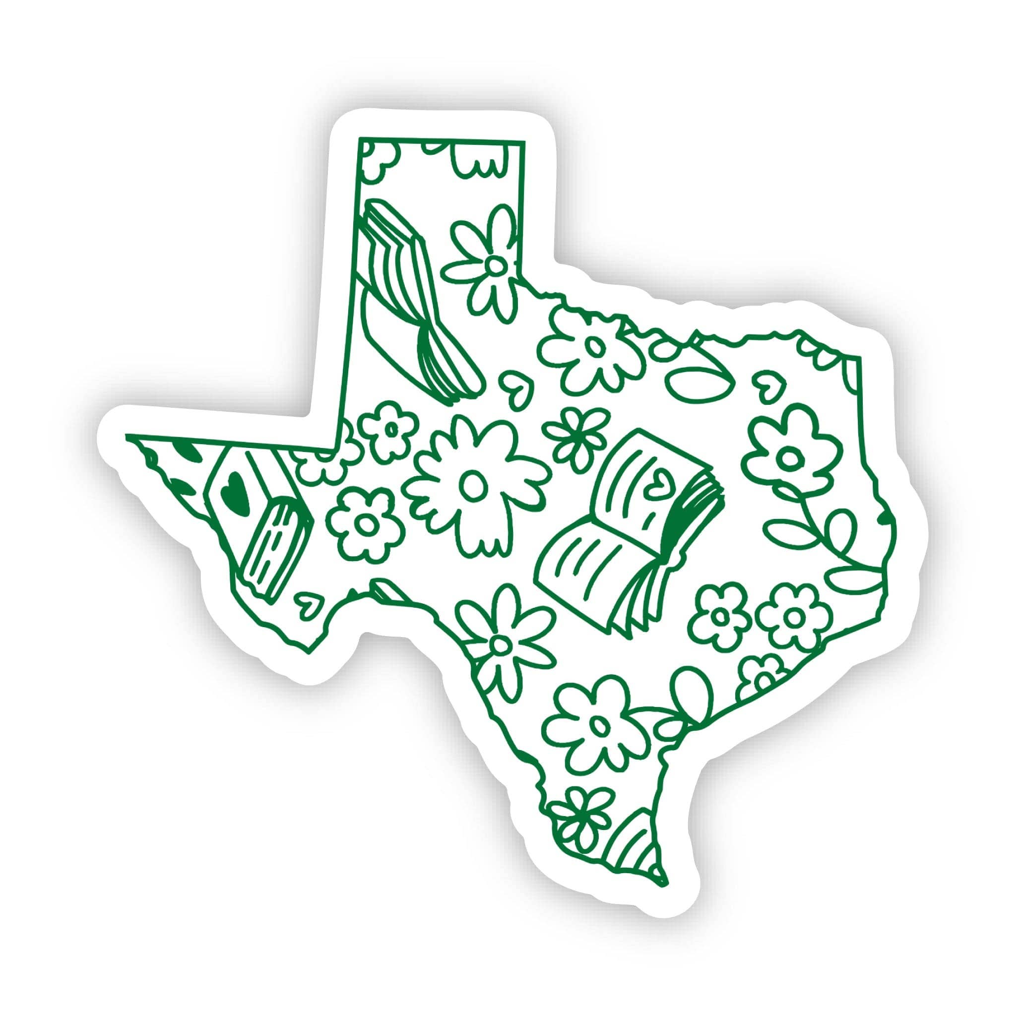 Texas Bookish Pattern Sticker