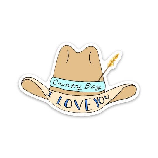 I Love You Country Boy Sticker